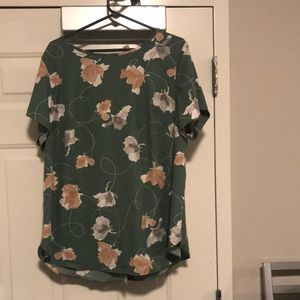 Floral Green Blouse